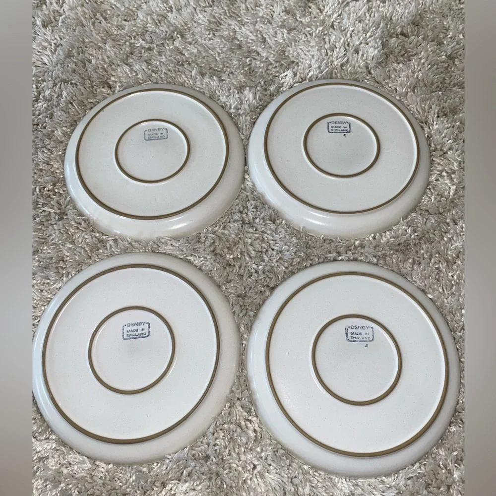 Denby Langley Troubadour Salad Plate Stoneware Pottery set of 4 - Picture 8 of 8